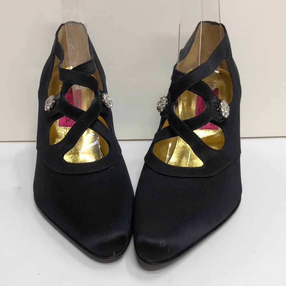 Christian Lacroix Made in Italy Black Satin Pump